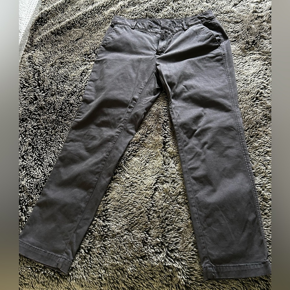 Banana Republic Charcoal Gray Sloan Chinos 8